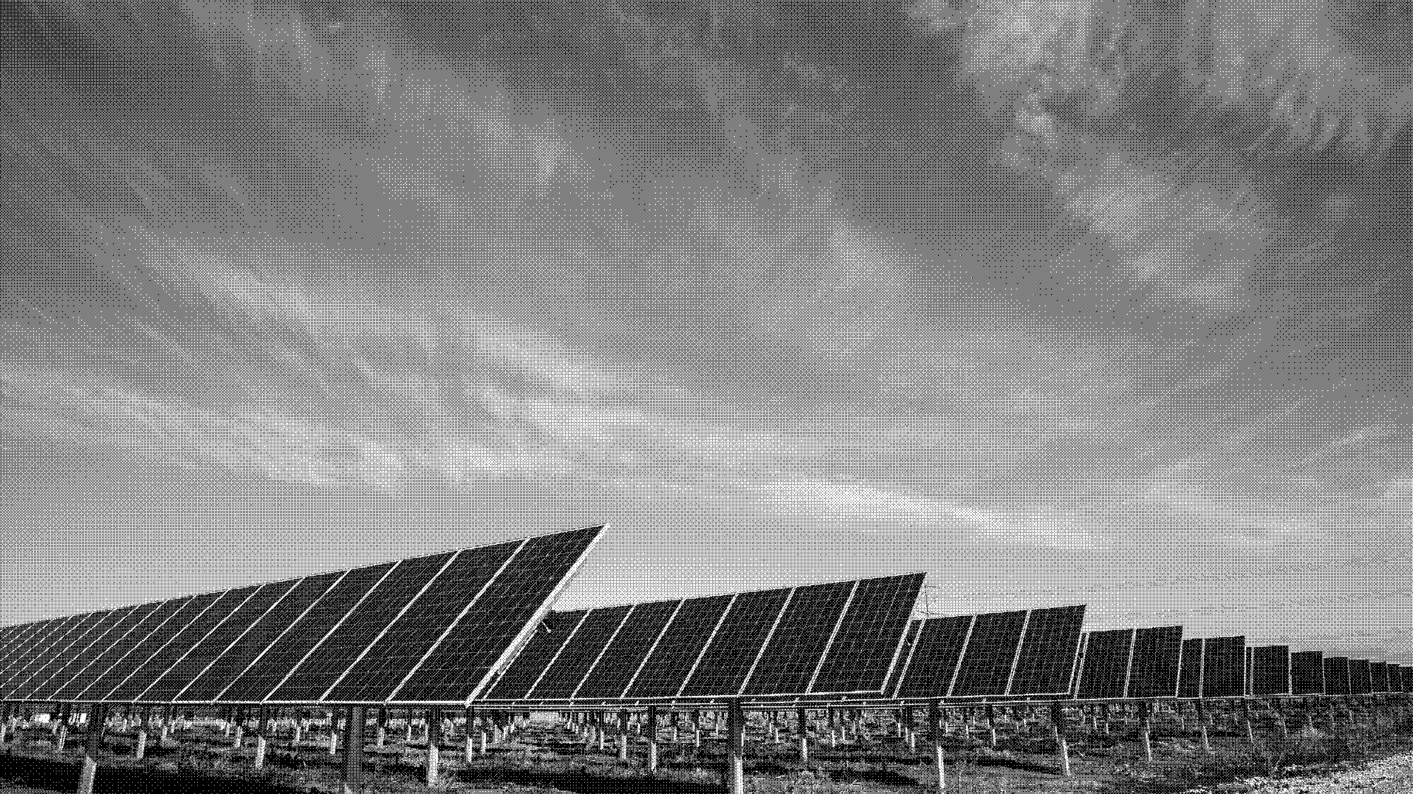 either a solar farm, wind farm, rainforest, or smokestack billowing smoke into the air rendered in lo-fi, pixelly grayscal. The image moves as you scroll in the style of documetary filmmaker Ken Burns.
